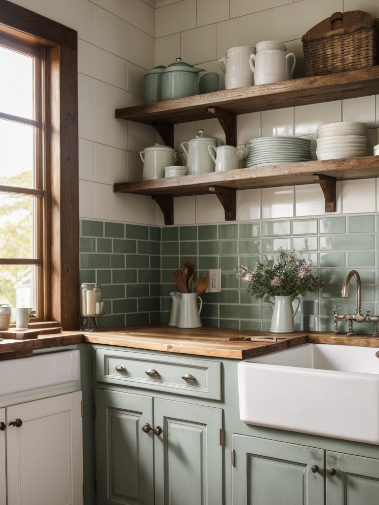cottage-kitchen-ideas-that-evoke-cozy-welcoming-atmosphere-featuring-open-shelving-colorful-tiles-vintage-inspired-accessories-include-farmhouse-sink-