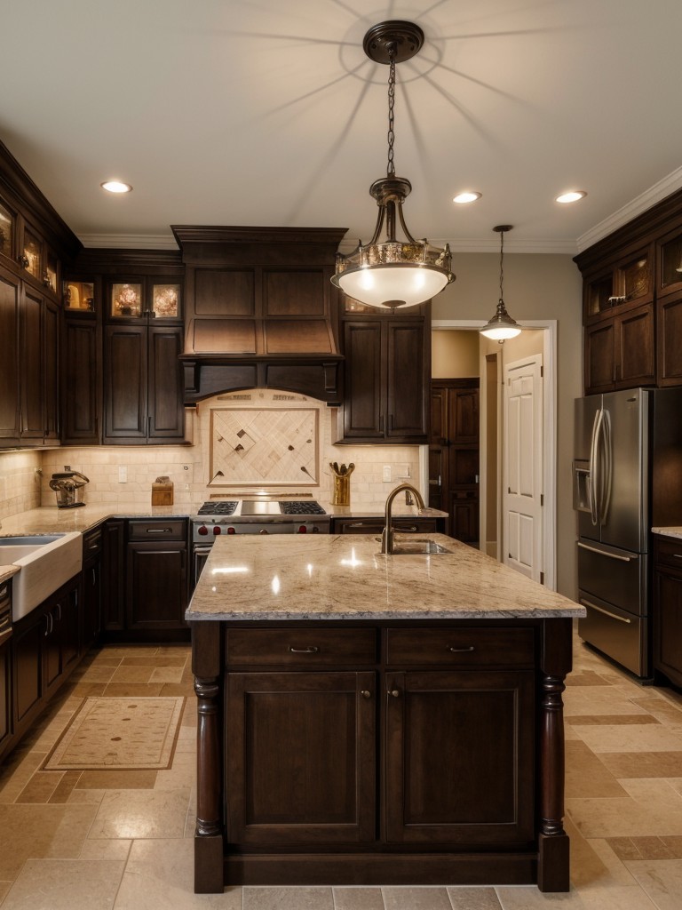 traditional-kitchen-style-inspiration-rich-wood-cabinetry-elegant-crown-molding-vintage-inspired-lighting-fixtures-creating-warm-inviting-atmosphere
