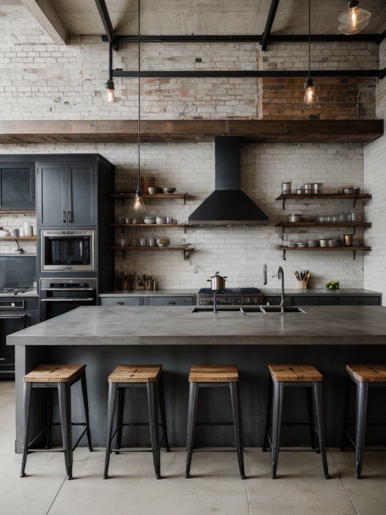 industrial-kitchen-ideas-exposed-brick-walls-metal-accents-concrete-countertops-providing-raw-urban-aesthetic