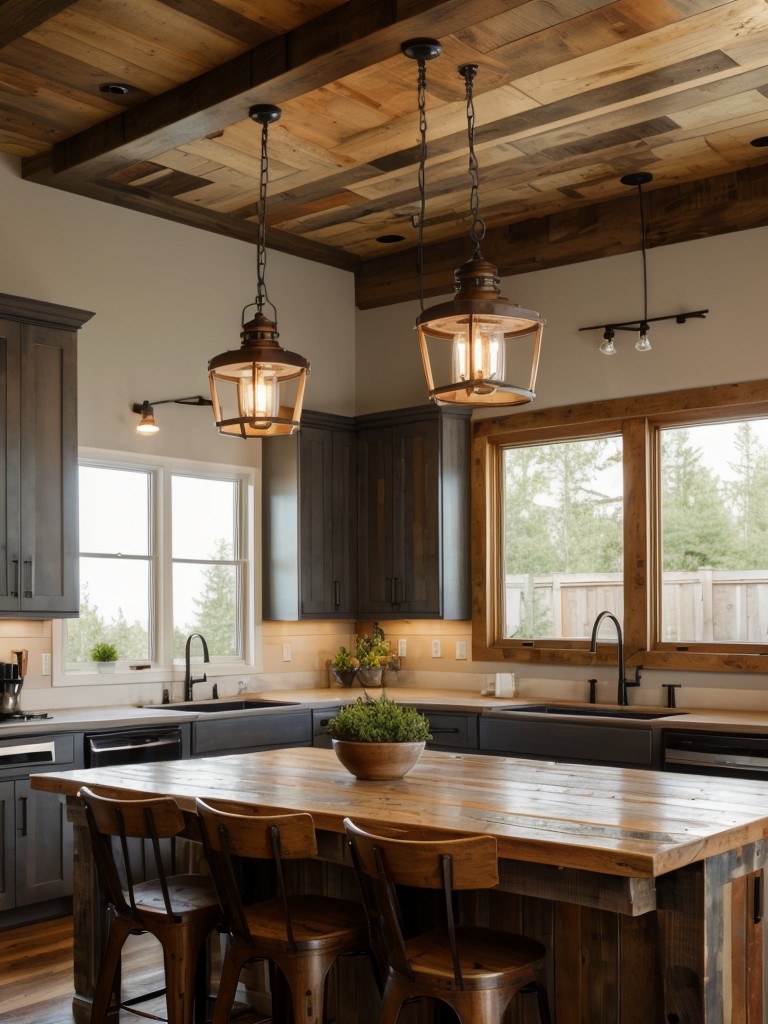 incorporating-reclaimed-wood-elements-pendant-lighting-fixtures
