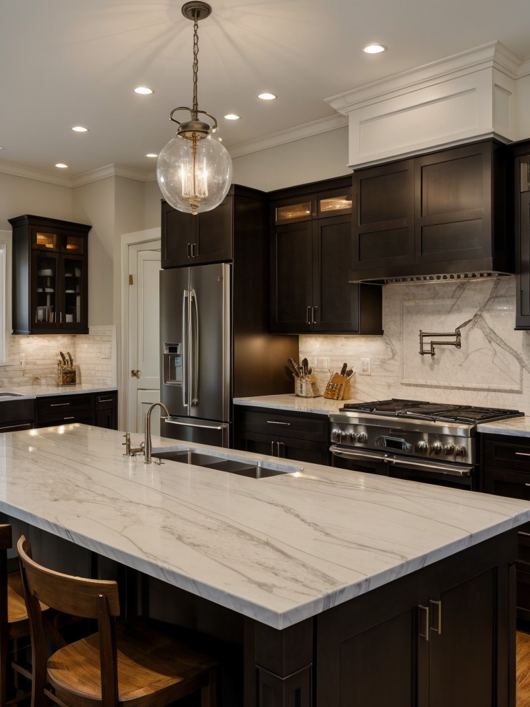 transitional-kitchen-ideas-blend-traditional-modern-elements-combining-classic-shaker-cabinets-marble-countertops-mix-vintage-contemporary-lighting-fi