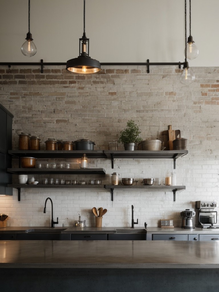 industrial-kitchen-ideas-featuring-raw-materials-like-concrete-countertops-exposed-brick-walls-paired-utilitarian-lighting-fixtures-metal-accents