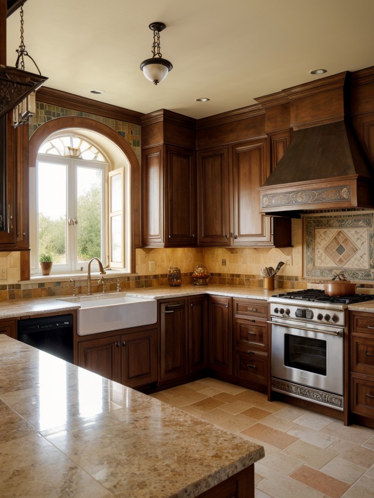 mediterranean-kitchen-ideas-warm-inviting-atmosphere-featuring-rich-colors-hand-painted-tiles-ornate-detailing-touch-old-world-elegance