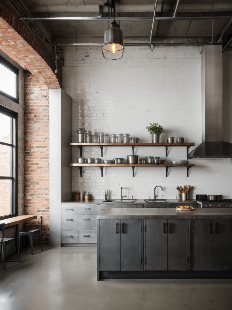 industrial-kitchen-ideas-exposed-brick-walls-metal-fixtures-concrete-countertops-creating-raw-edgy-look-incorporating-sleek-stainless-steel-appliances