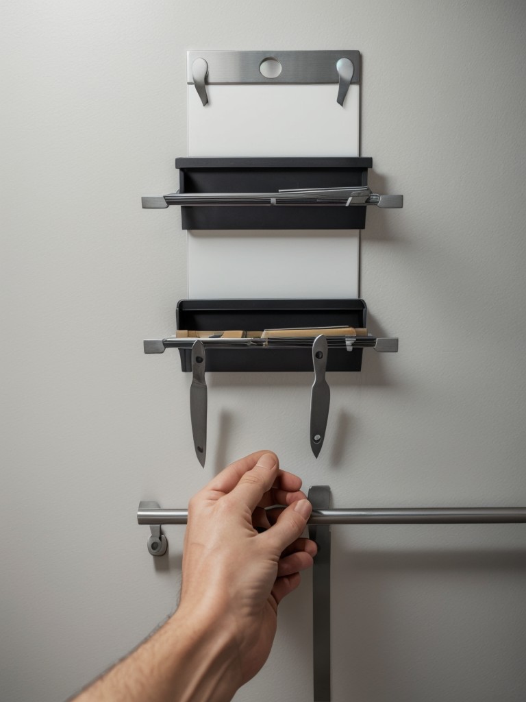 installing-magnetic-strips-hooks-storing-knives-other-metal-utensils-walls