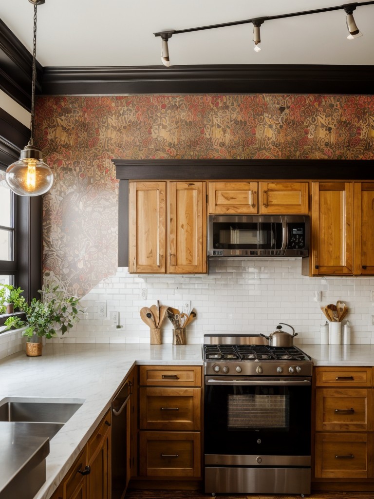 eclectic-kitchen-design-combining-various-styles-colors-textures-using-mismatched-furniture-bold-wallpaper-unconventional-lighting-fixtures-unique-vib