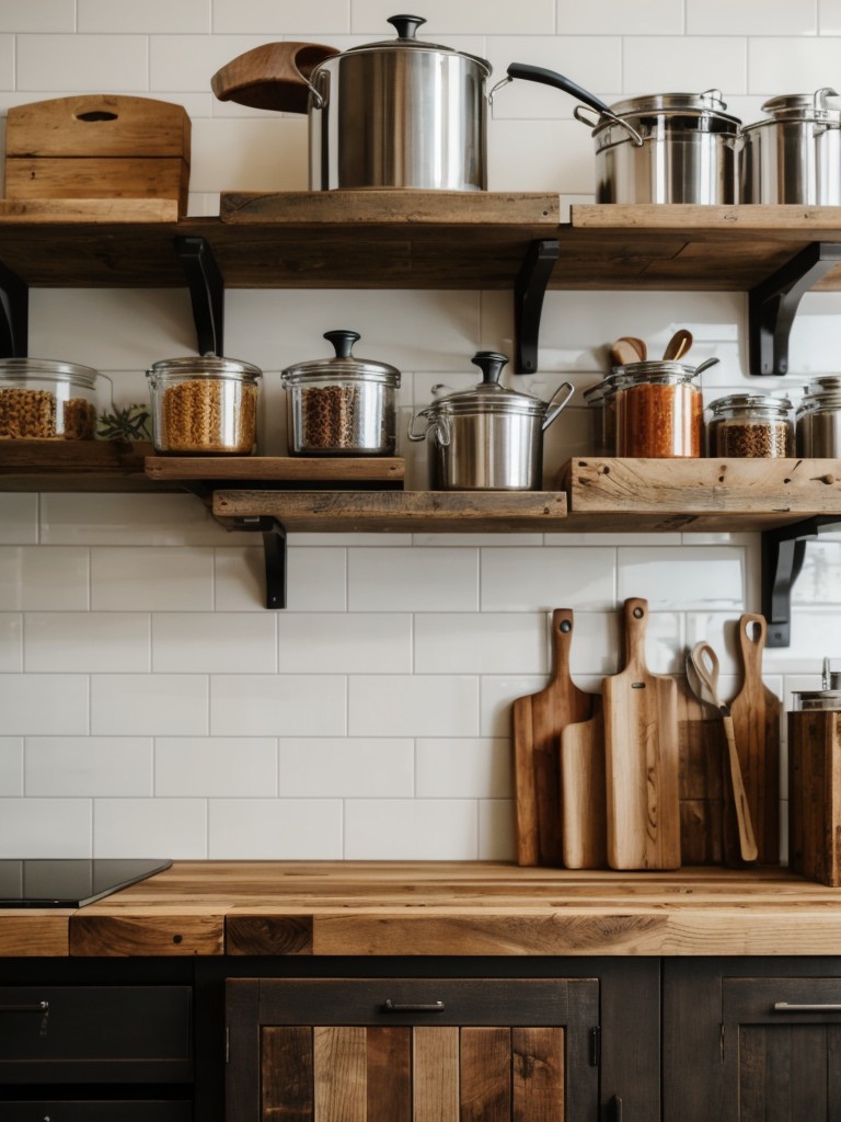 incorporating-reclaimed-wood-open-shelving-unique-kitchen-utensil-displays