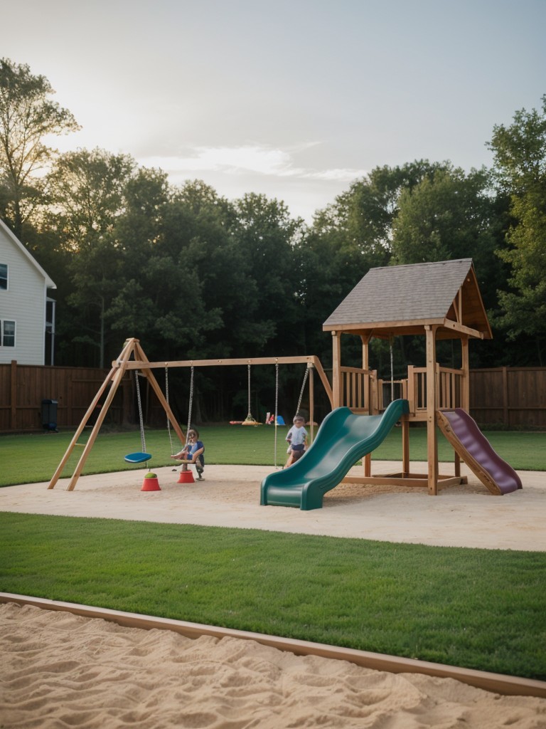 backyard-playground-kids-swing-set-trampoline-sandbox