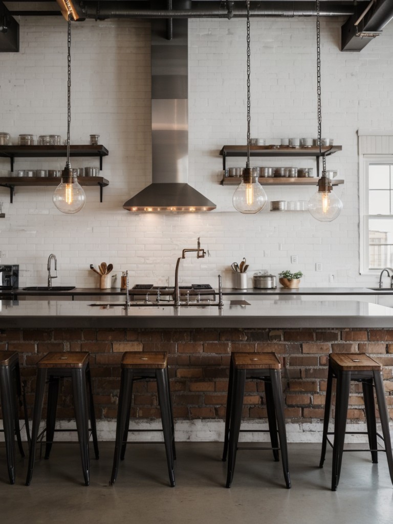 industrial-kitchen-design-exposed-brick-walls-stainless-steel-accents-edison-bulb-lighting-raw-edgy-look