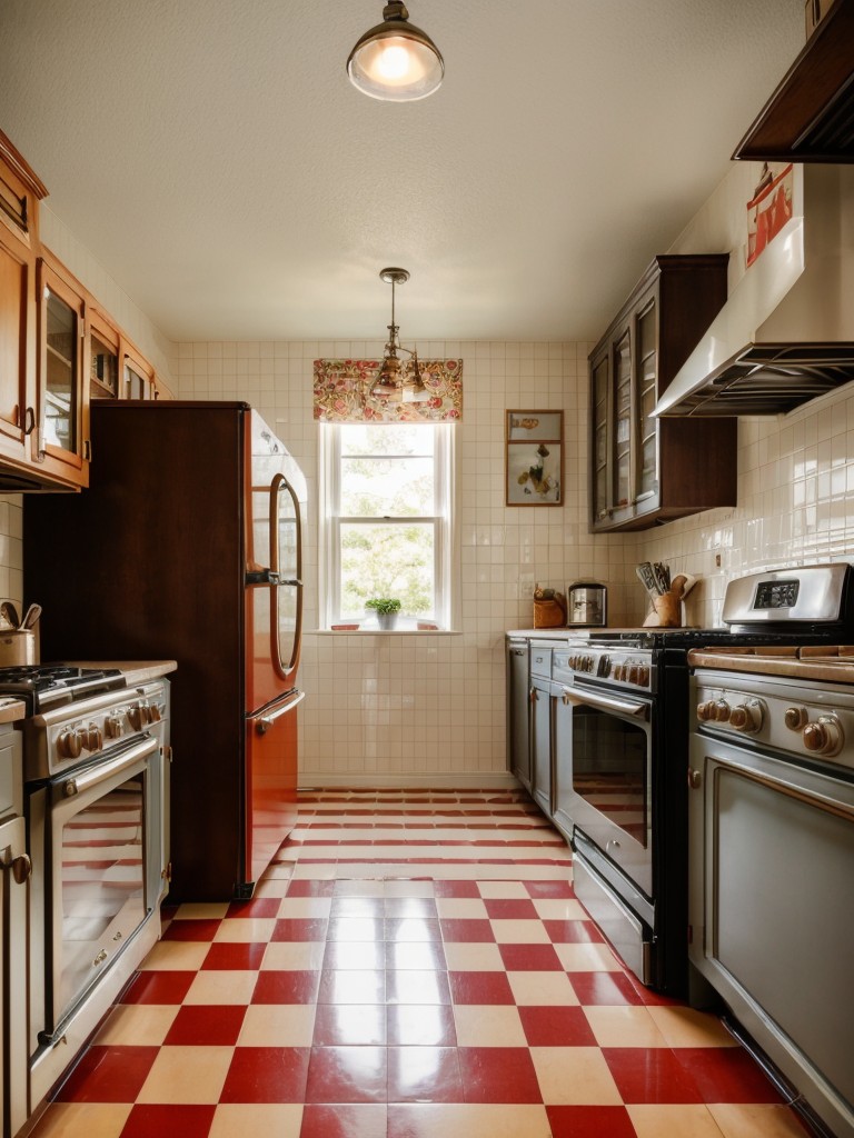 vintage-kitchen-design-retro-flair-featuring-colorful-appliances-checkerboard-flooring-quirky-accessories-nostalgic-atmosphere