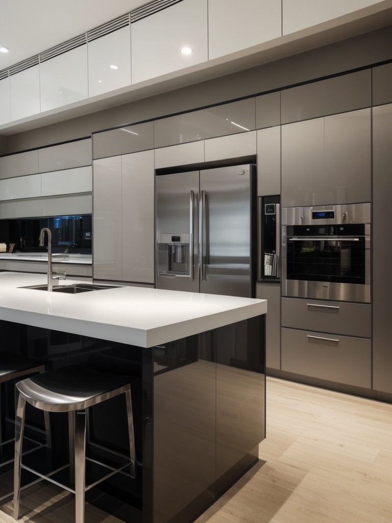 contemporary-kitchen-design-ideas-sleek-high-gloss-cabinets-modern-appliances-emphasis-clean-lines-minimalism