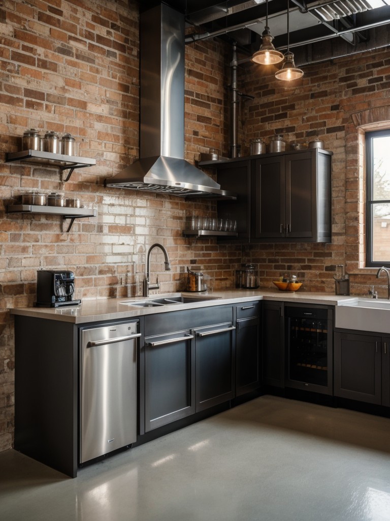 industrial-style-kitchen-exposed-brick-walls-metal-accents-sleek-stainless-steel-appliances