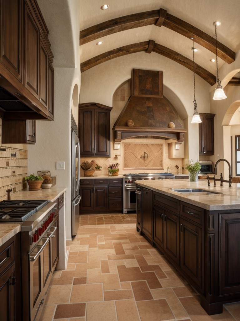 mediterranean-inspired-kitchen-terra-cotta-tiles-decorative-archways-rustic-wood-accents