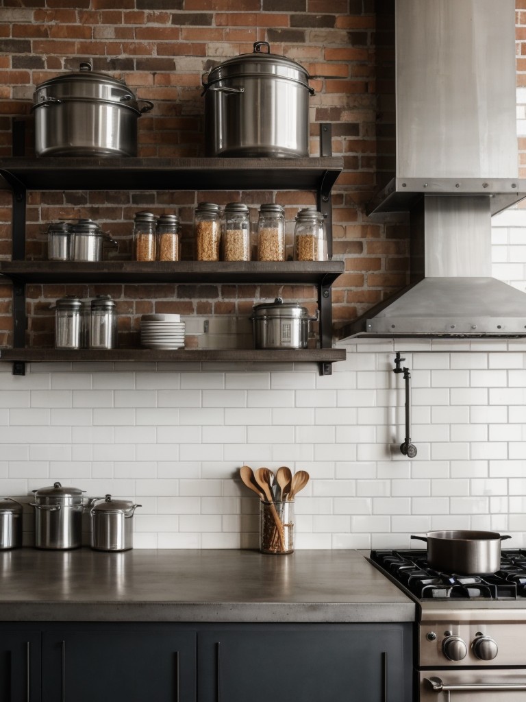 industrial-kitchen-ideas-edgy-urban-aesthetic-incorporating-exposed-brick-walls-metal-accents-concrete-countertops-paired-bold-lighting-fixtures-open-