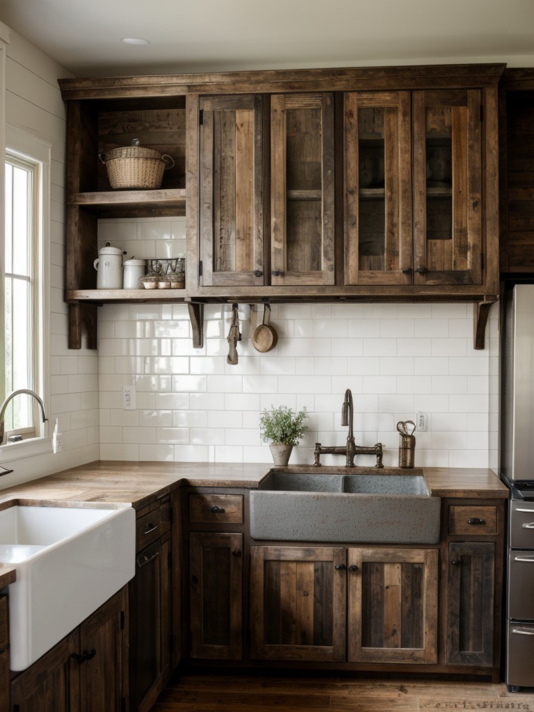 farmhouse-chic-incorporate-rustic-elements-such-distressed-wood-cabinets-vintage-farmhouse-sinks-cozy-feel