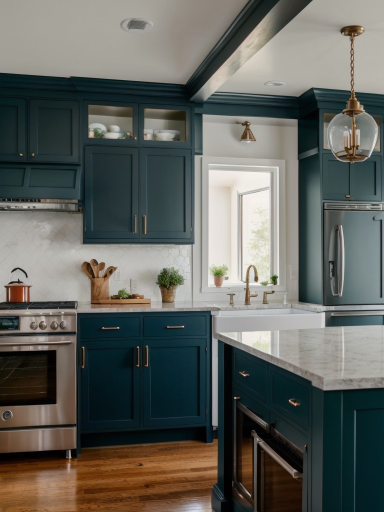 trendy-kitchen-color-scheme-ideas-embracing-bold-hues-like-navy-blue-emerald-green-deep-burgundy-to-add-personality-warmth