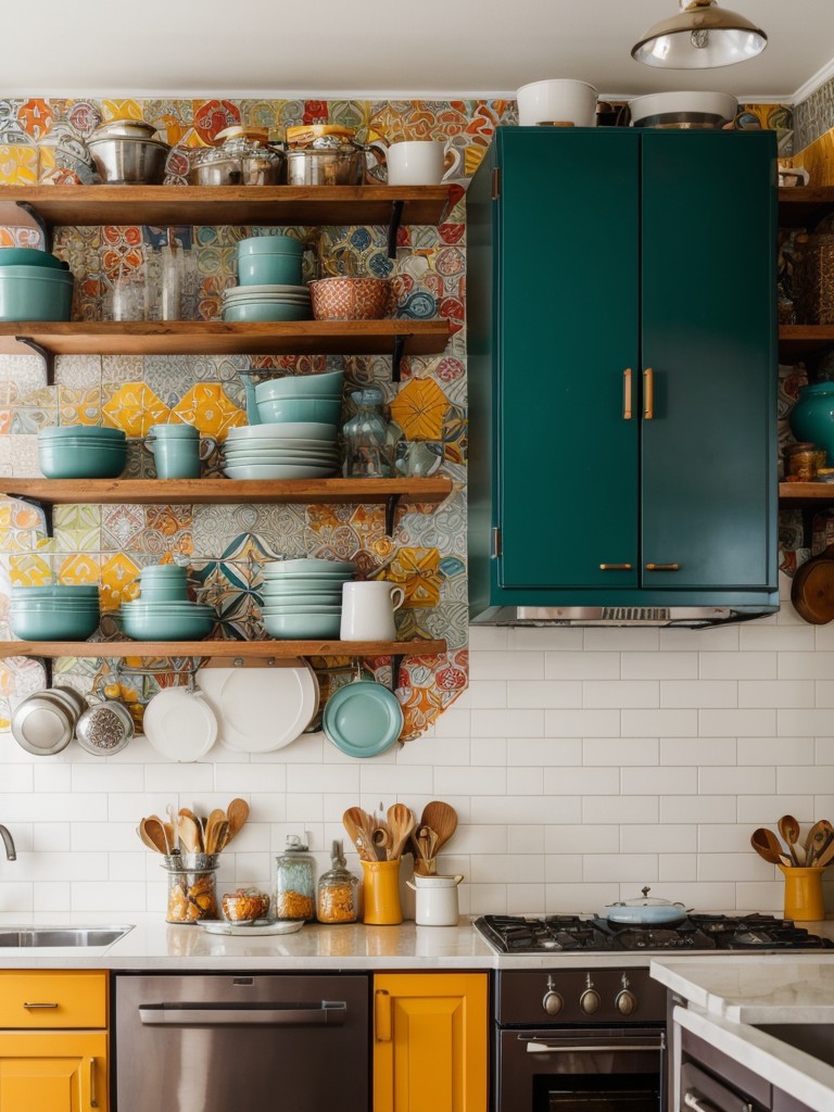 eclectic-kitchen-ideas-mix-patterns-colors-textures-incorporating-unique-tiles-bold-colors-vintage-accessories-vibrant-eclectic-style