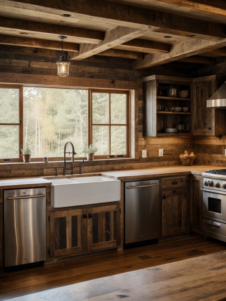 rustic-kitchen-ideas-natural-materials-such-stone-wood-warm-colors-featuring-exposed-beams-farmhouse-sinks-vintage-inspired-lighting