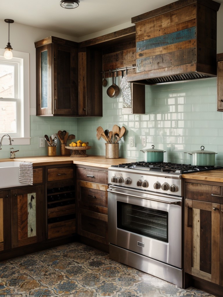 eclectic-kitchen-ideas-mix-different-styles-incorporating-bold-patterns-pops-color-unconventional-materials-like-reclaimed-wood-vintage-tiles