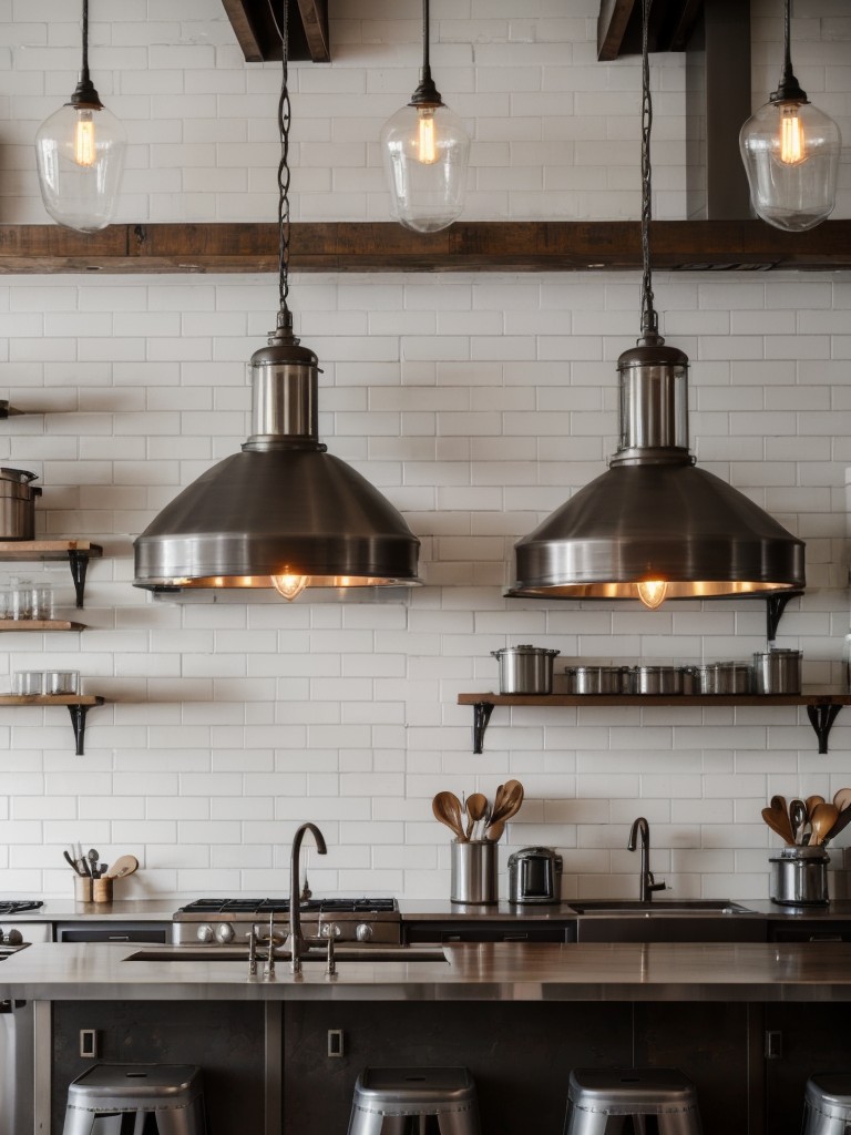 industrial-kitchen-ideas-modern-edgy-look-featuring-exposed-brick-walls-stainless-steel-appliances-pendant-lighting-industrial-feel