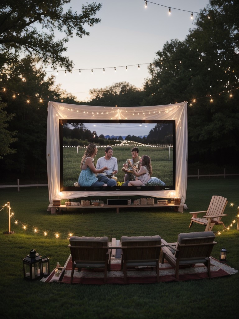 add-some-sparkle-to-your-backyard-diy-solar-powered-fairy-lights-diy-outdoor-movie-screen-cozy-seating-ultimate-movie-night-experience