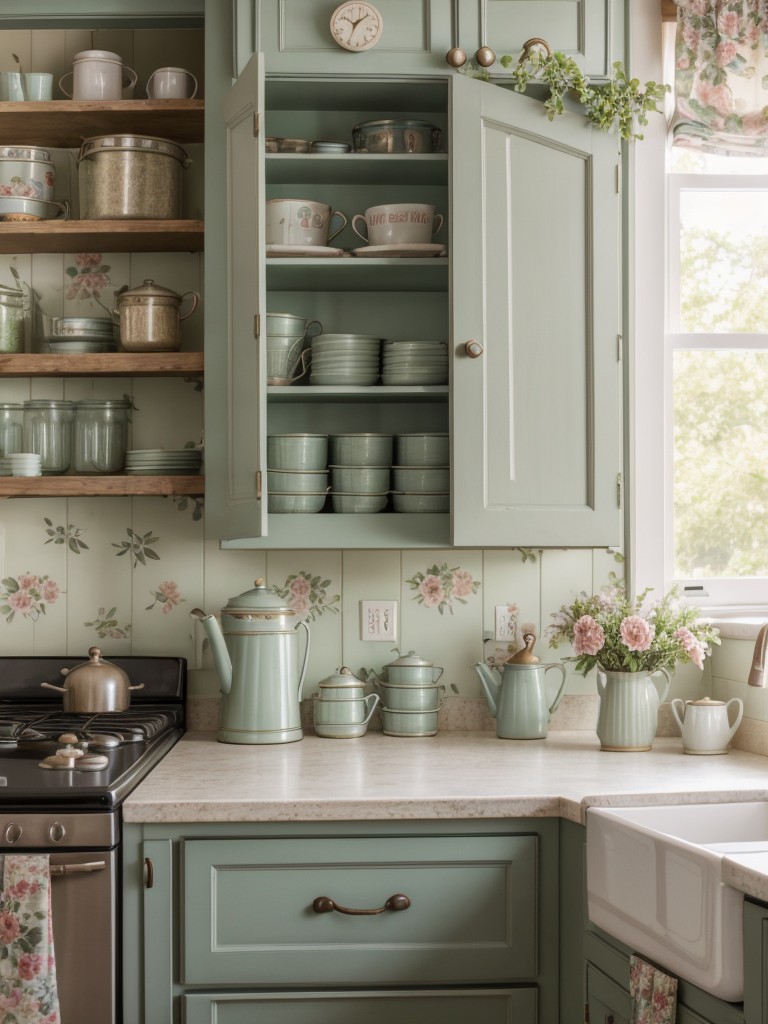 cottage-inspired-kitchen-design-pastel-cabinets-vintage-accessories-floral-patterns-charming-whimsical-atmosphere