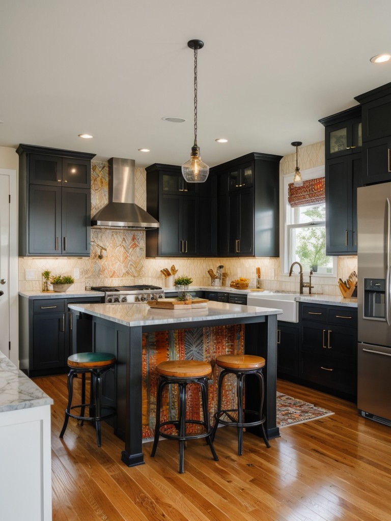 eclectic-kitchen-design-incorporating-mix-colors-patterns-textures-unique-vibrant-space