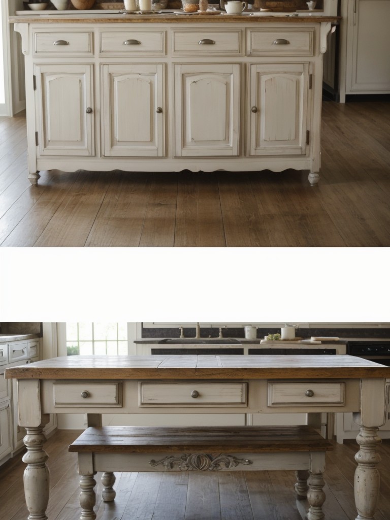french-country-kitchen-design-ornate-detailing-distressed-cabinetry-charming-farmhouse-table