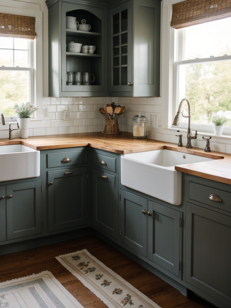 cottage-style-kitchen-ideas-quaint-cozy-feel-floral-accents-vintage-inspired-details-featuring-beadboard-paneling-farmhouse-table