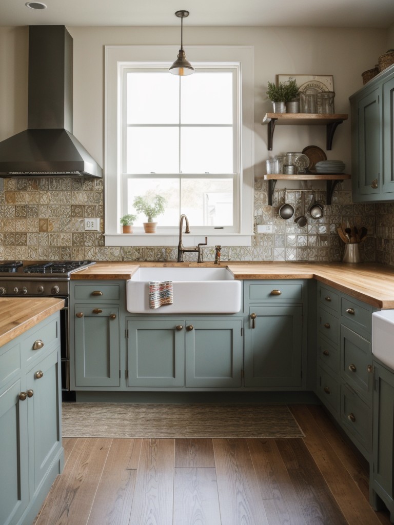 eclectic-kitchen-style-combining-mix-different-design-elements-patterns-textures-showcasing-unique-vintage-statement-pieces