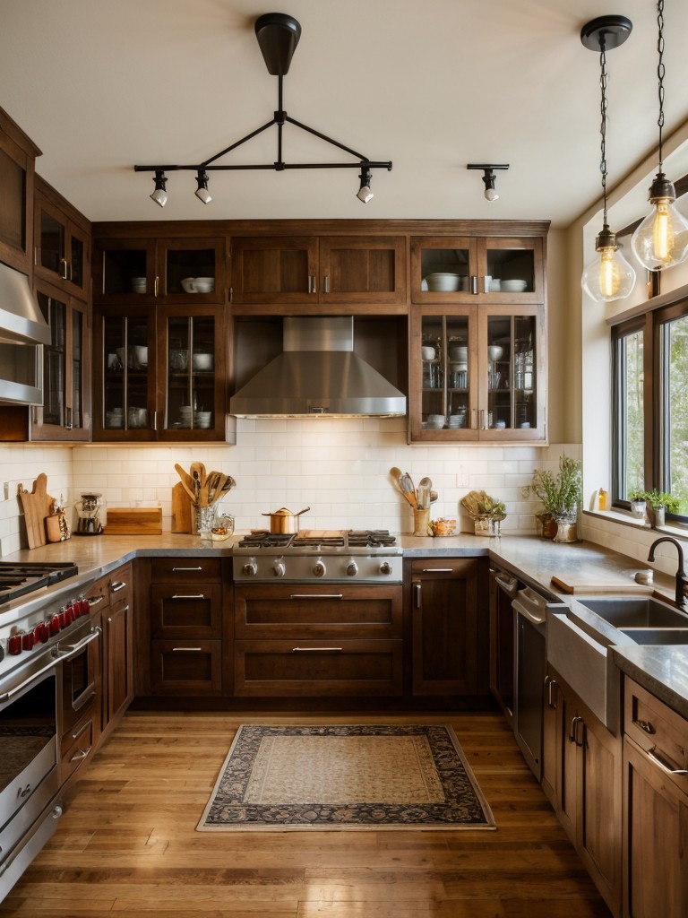 eclectic-kitchen-ideas-mix-vintage-modern-elements-bold-patterns-funky-lighting-fixtures