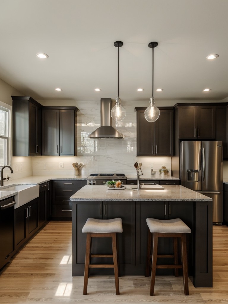 open-concept-kitchen-ideas-seamless-flow-between-kitchen-dining-area-living-room-using-kitchen-island-pendant-lighting-coordinating-furniture