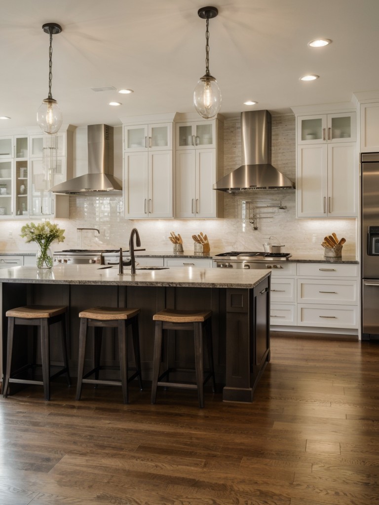 transitional-kitchen-ideas-that-blend-contemporary-traditional-elements-such-shaker-style-cabinets-combined-modern-pendant-lighting