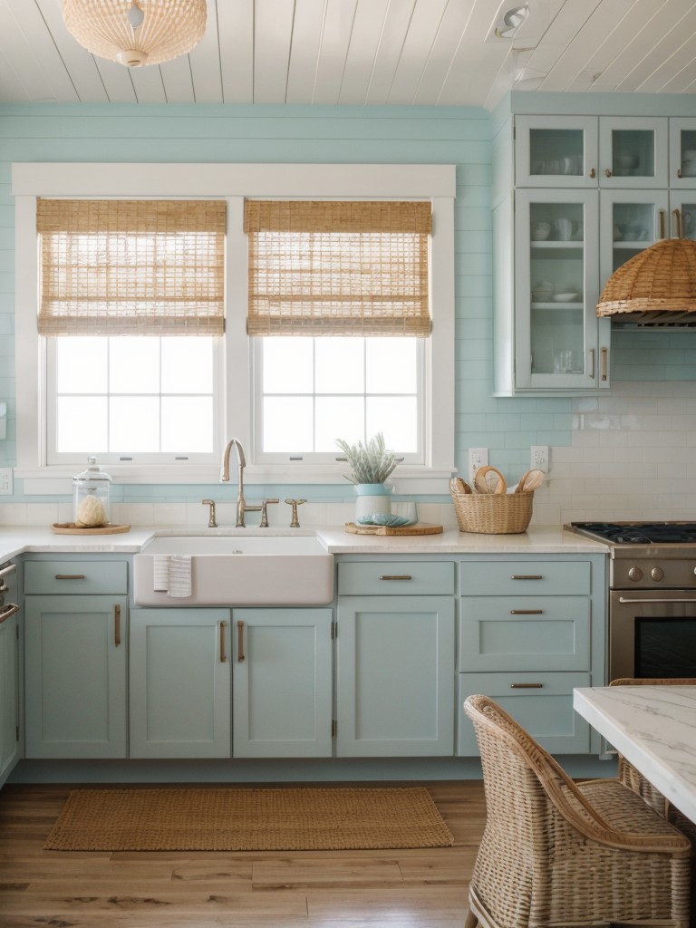 coastal-kitchen-ideas-light-airy-color-scheme-incorporating-nautical-inspired-decor-such-seashell-accents-beachy-artwork-consider-using-natural-textur
