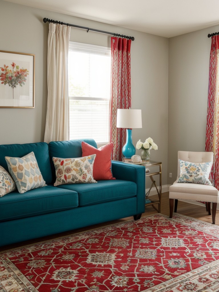 adding-pop-color-through-affordable-decorative-accessories-such-colorful-accent-rugs-curtains