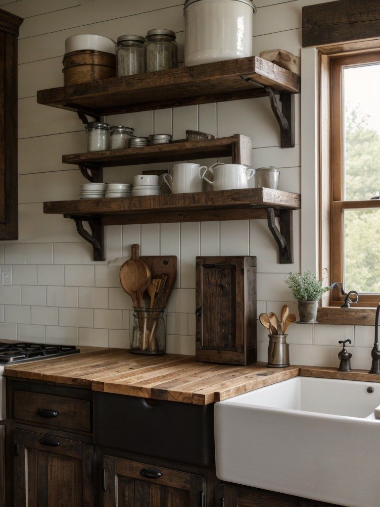 rustic-farmhouse-kitchen-vintage-inspired-fixtures-distressed-wood-cabinets-large-farmhouse-sink