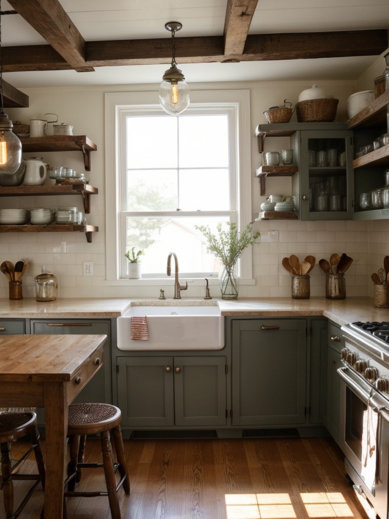 use-vintage-inspired-decor-such-mason-jar-pendant-lights-antique-kitchen-utensils-to-create-nostalgic-cozy-atmosphere