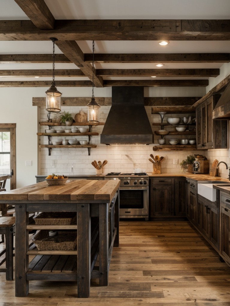 rustic-kitchen-ideas-cozy-farmhouse-vibe-including-reclaimed-wood-elements-exposed-beams-vintage-inspired-decor