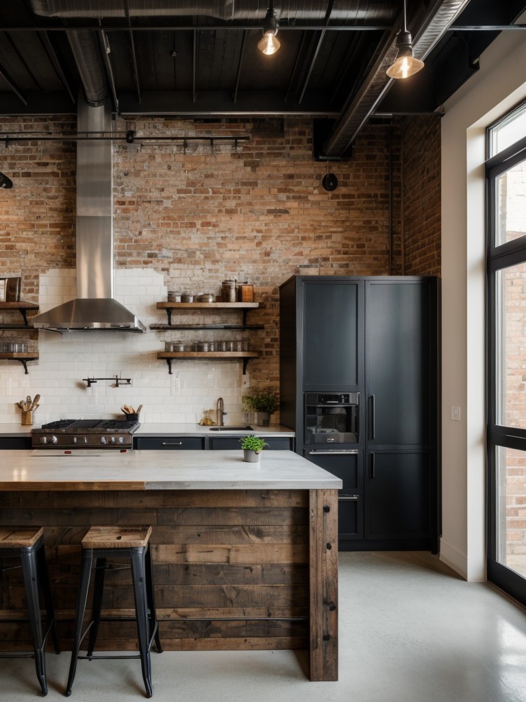 industrial-kitchen-ideas-incorporating-exposed-brick-walls-metal-accents-reclaimed-wood-trendy-edgy-aesthetic