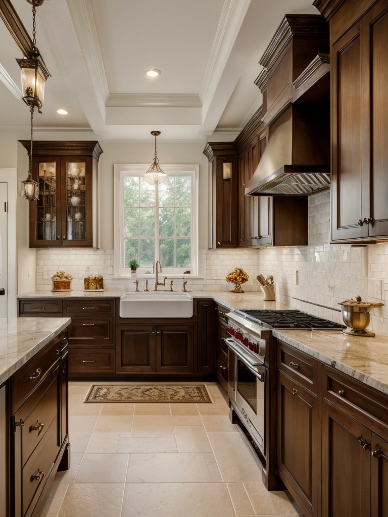 traditional-kitchen-design-ideas-focusing-elegant-details-like-crown-molding-ornate-cabinet-hardware-decorative-tile-patterns