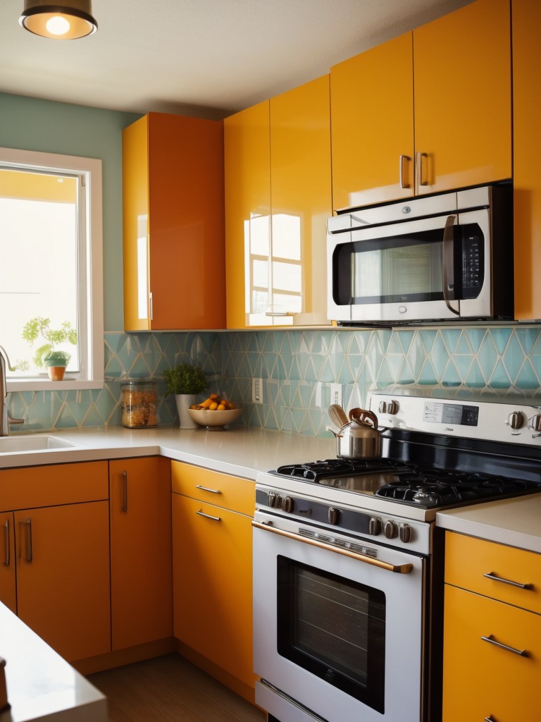 mid-century-modern-kitchen-ideas-retro-inspired-design-bold-pops-color-using-vintage-appliances-geometric-patterns