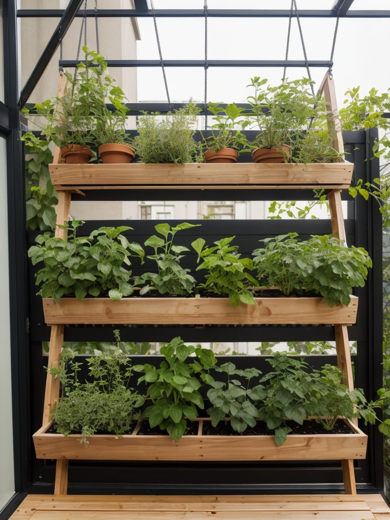 incorporate-vertical-gardening-building-your-own-trellises-using-hanging-planters-to-maximize-space-add-greenery