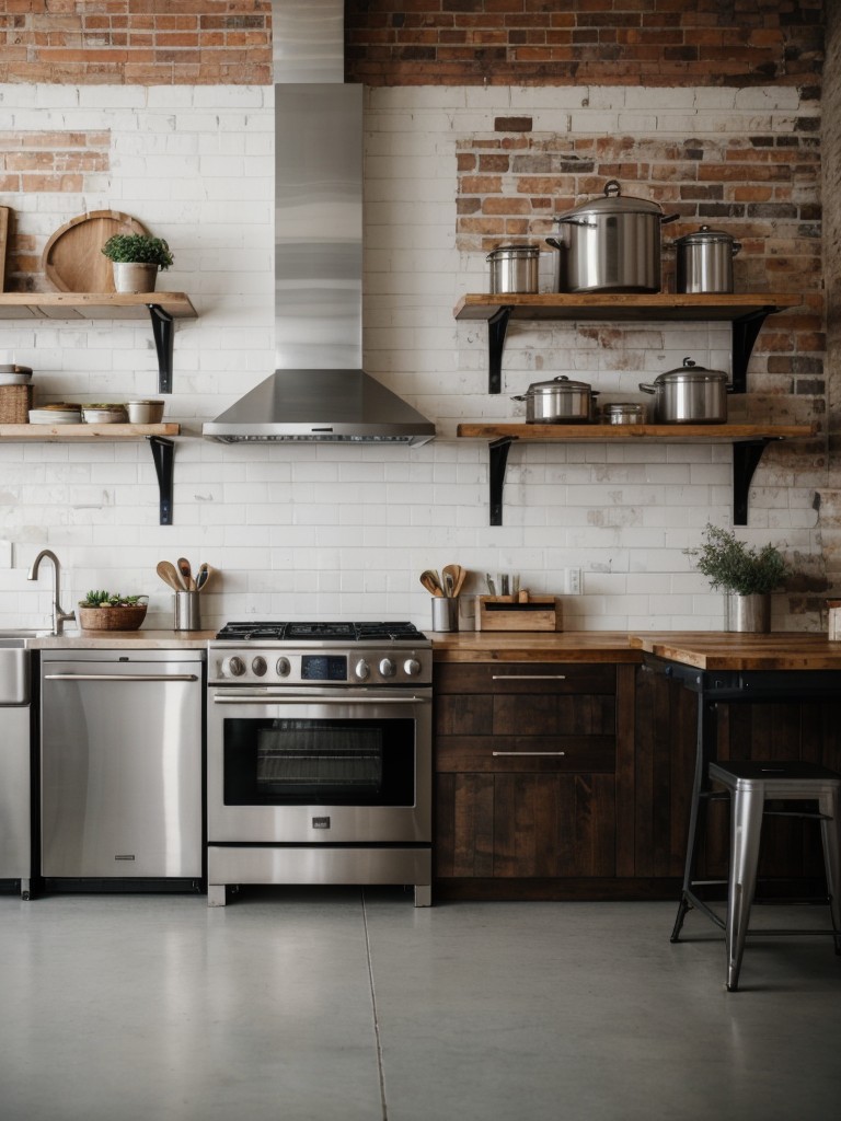 industrial-kitchen-design-ideas-exposed-brick-walls-stainless-steel-appliances-open-shelving-creating-modern-edgy-atmosphere