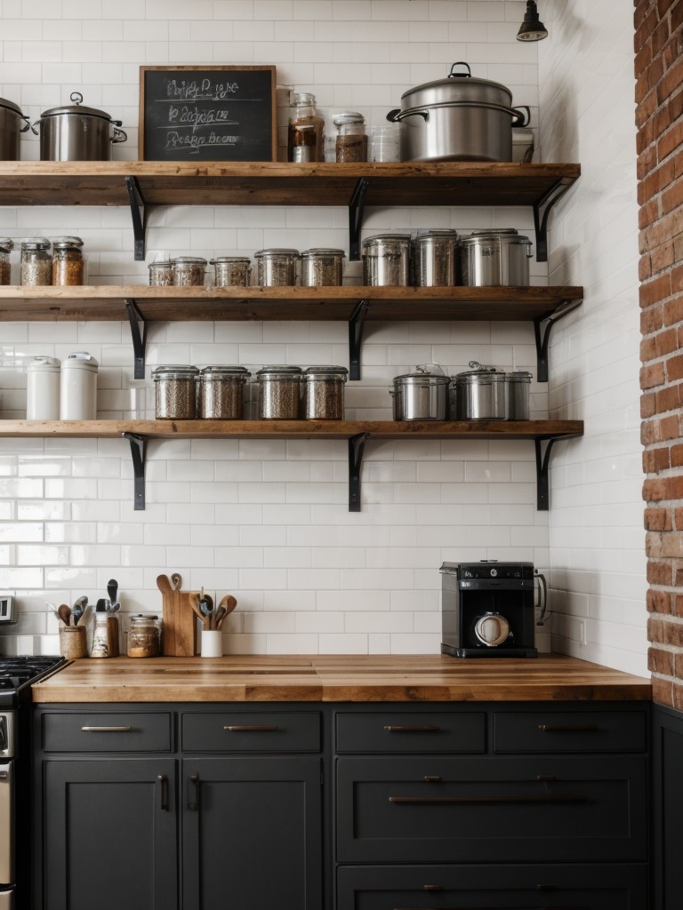 industrial-kitchen-design-exposed-brick-walls-metal-accents-open-shelving-raw-edgy-look