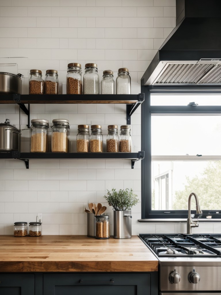 industrial-kitchen-ideas-raw-materials-open-shelving-sleek-metal-finishes