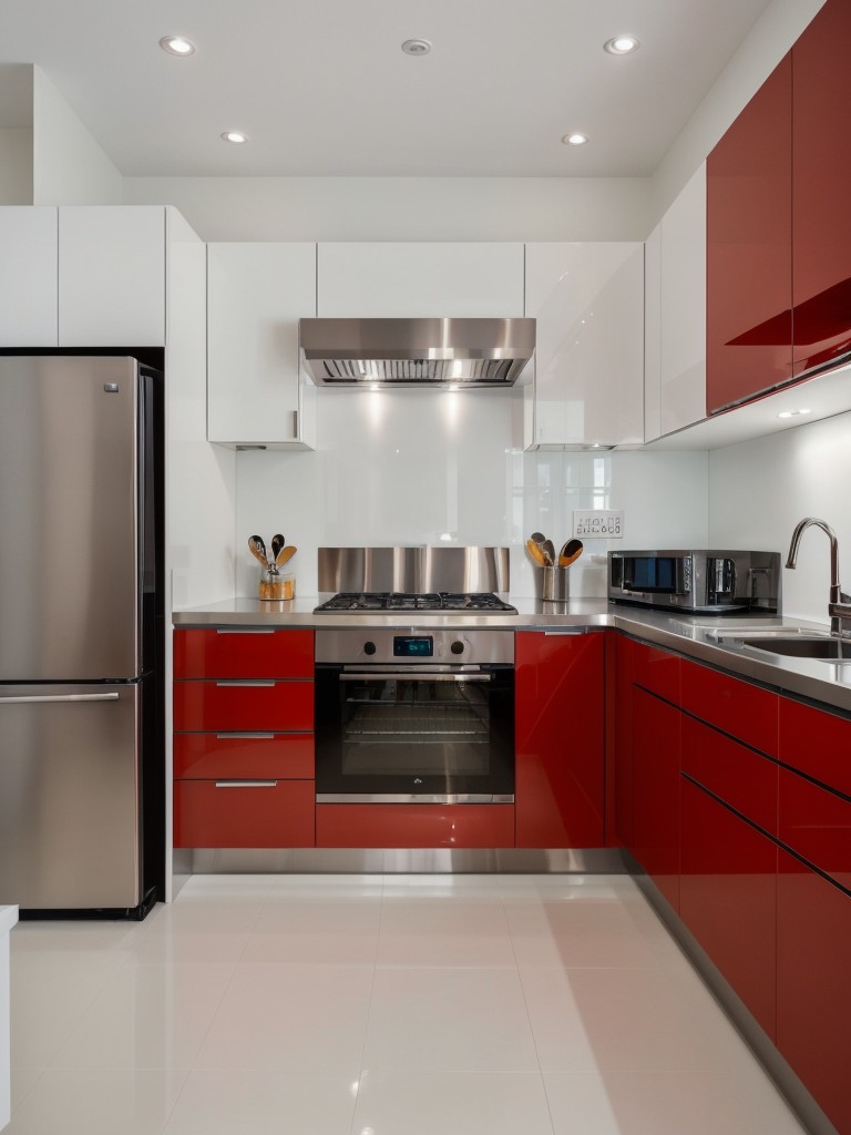 contemporary-kitchen-ideas-sleek-minimalist-design-incorporating-stainless-steel-appliances-high-gloss-finishes-bold-pops-color-modern-vibrant-space