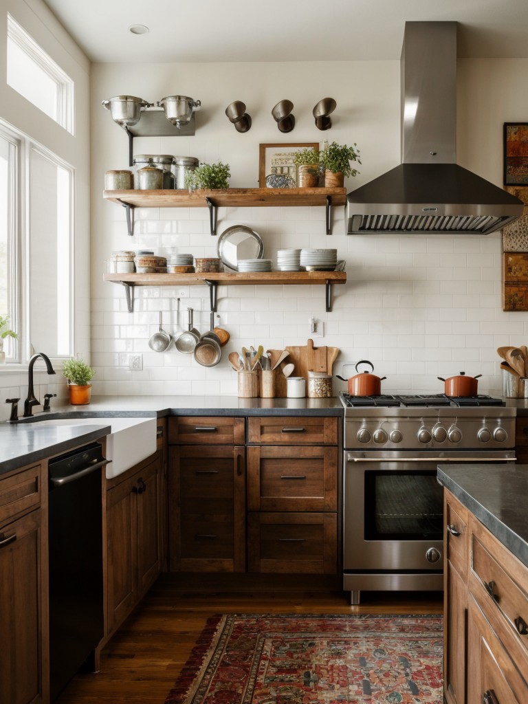 eclectic-kitchen-ideas-mix-styles-textures-combining-vintage-modern-elements-bold-patterns-unique-artwork-visually-captivating-eclectic-look