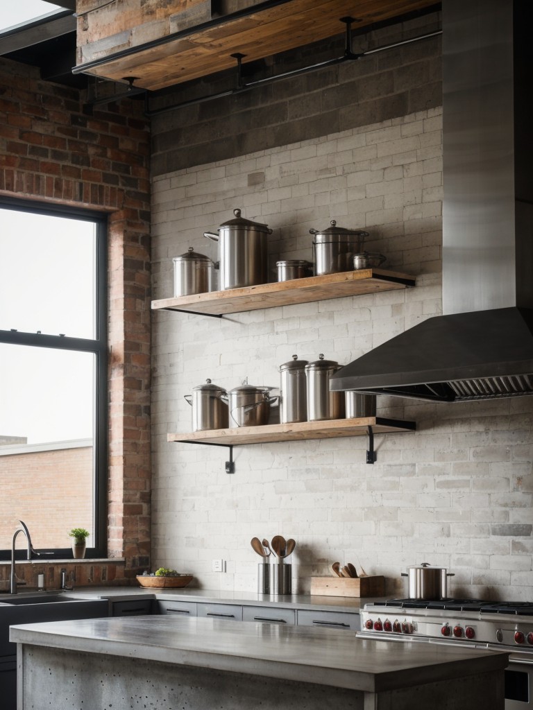 industrial-kitchen-ideas-modern-edgy-feel-utilizing-materials-such-stainless-steel-concrete-countertops-exposed-brick-walls