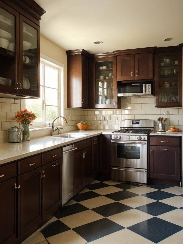 vintage-inspired-kitchen-design-ideas-retro-appliances-checkerboard-flooring-colorful-tile-backsplashes-nostalgic-whimsical-vibe