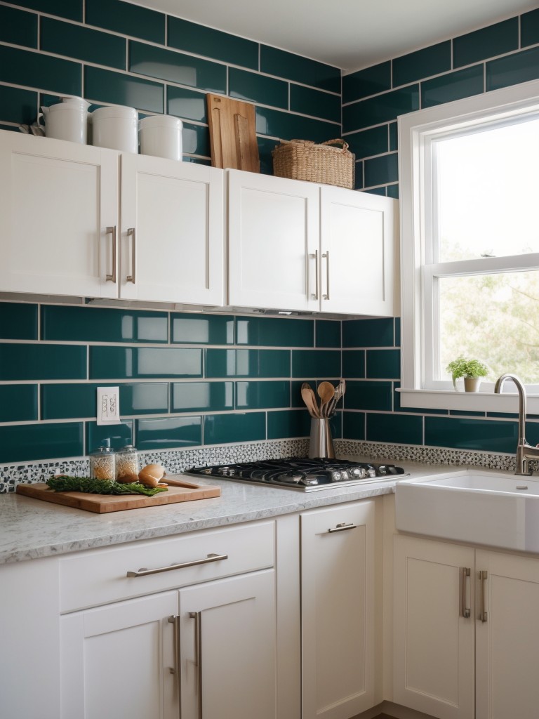 creating-statement-wall-bold-wallpaper-unique-backsplash-tile-pattern-to-add-personality-visual-interest-to-kitchen